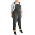 thumbnail image 4 of A3 Denim Women's Plus Size Stretch Denim Overalls with Cuffs, Sizes 16W-26W, 4 of 4