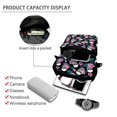 thumbnail image 4 of Eheartsgir Crossbody Bags for Running, Zipper Lightweight Shoulder Bag for Women Skull Tropical Floral Print Crossbody Coin Case, 4 of 7