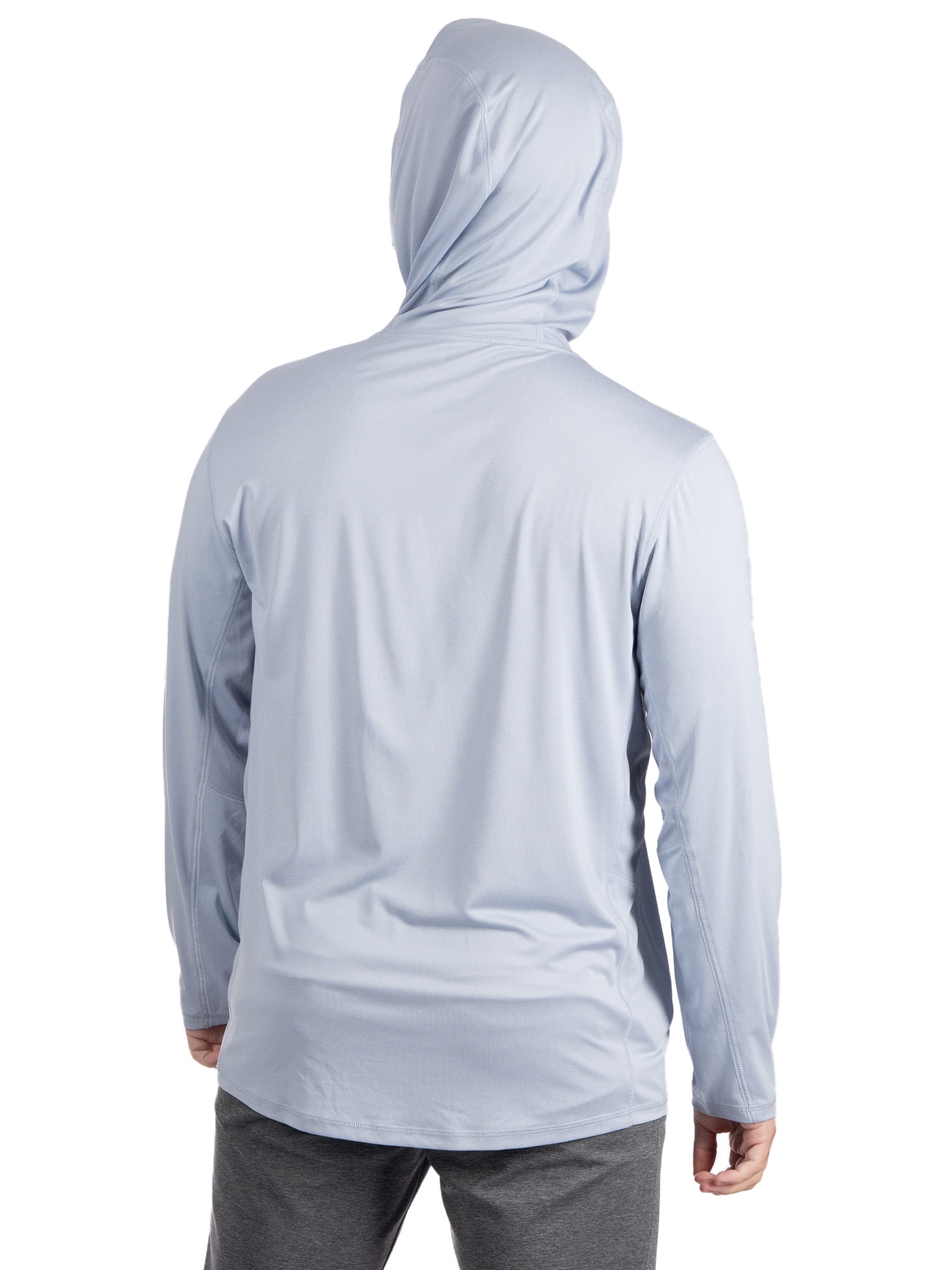 Realtree Men's Long Sleeve Fishing Hoodie, Performance Hooded Tee Shirt in Zen Blue, Sizes S-3XL