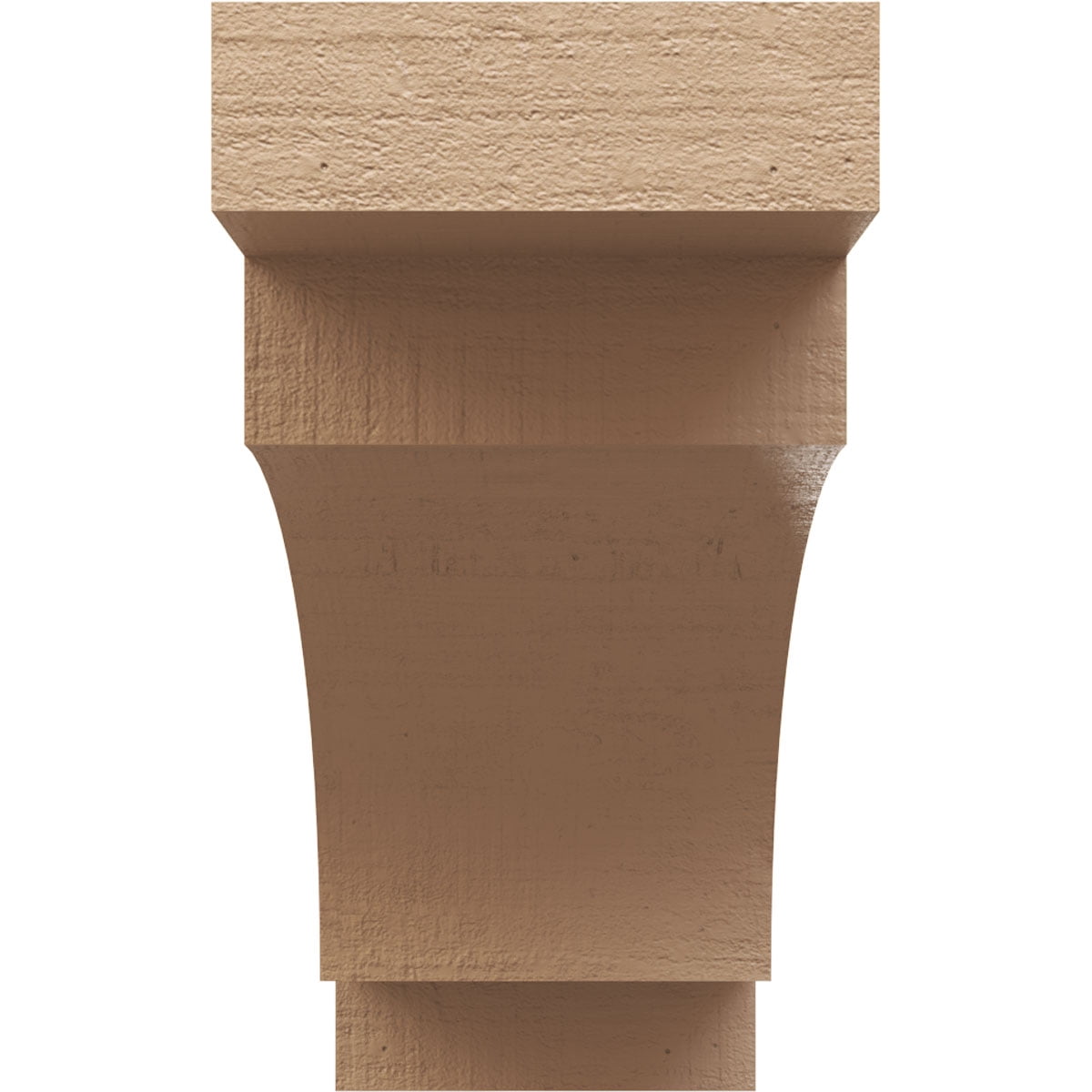 11"W x 33"D x 22"H Classic Mediterranean Rough Cedar Woodgrain TimberThane Corbel, Primed Tan