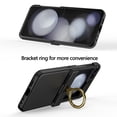 thumbnail image 4 of Compatible with Samsung Galaxy Z Flip 6 Case (Built-in Back Screen Protector) with Hinge Protection & Ring Kickstand, Slim and Thin Protective Case Cover for Samsung Galaxy Z Flip 6, Black, 4 of 6