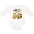 thumbnail image 3 of Inktastic Wild One Happy 1st Birthday Woodland Animals Boys or Girls Long Sleeve Baby Bodysuit, 3 of 5