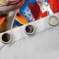 thumbnail image 4 of Manfei Watercolor Bass Fish Kitchen Curtains, Patriotic US Flag Black Out Curtains Pack of 2 (42x63 Each), Red Blue Green, 4 of 6