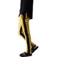 thumbnail image 3 of Ma Croix Mens Stripe Track Pants Skinny Fit Elastic Athletic Training Joggers, 3 of 6