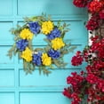 thumbnail image 6 of Christmas Wreath,Front Door Wreath Yellow And Blue Wreath Spring Summer Farmhouse Wreath For Front Door Home Wall Wedding Tabletop Summer Decor, 6 of 9
