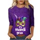 thumbnail image 3 of TaTaai Carnival Women's Casual Print Round Neck 3/4 Sleeve T-Shirt Loose Top Gift, 3 of 5