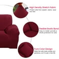 thumbnail image 4 of Topchances Stretch Fabric 3-Piece Polyester Spandex Floral Sofa Slipcover, Red, 4 of 9