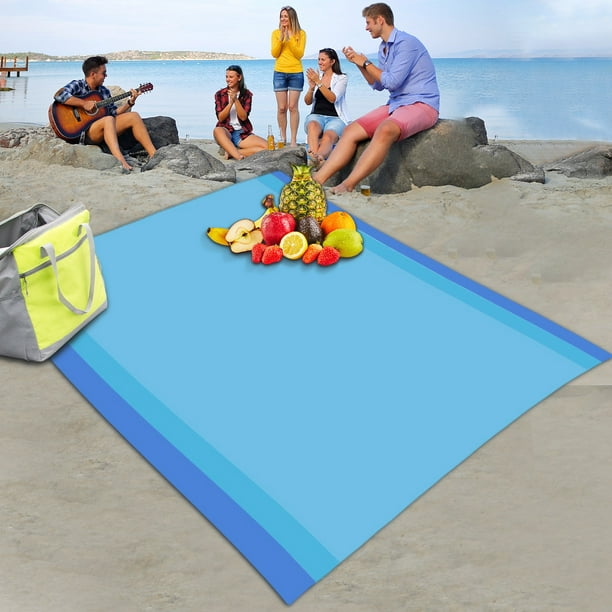 Eqwljwe Beach Blanket Outdoor Picnic Blanket Large Sand Free Water Proof Beach Mat Camping And 5453