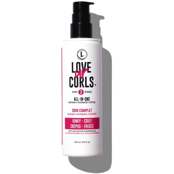 Love Ur Curls LUS Brands Styler todo en uno para cabello rizado 8.5 oz - Estilo reparador hidratado en un paso fácil - Para texturas naturales - Sin crujidos No pegajoso con manteca de karité y moring