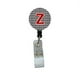 Carolines Treasures CJ1021-Z-BR Pied-de-Poule Noir Initial Z Monogramme Initiale Rétractable Porte-Badge Ou Id avec Clip – image 1 sur 2