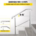 thumbnail image 3 of 3 Step Railing Stainless Steel Transitional Handrail for 1-3 Steps Adjustable Stair Rail Indoor/Outdoor 220lb Capacity with Installation Kit Porch-Friendly DIY, 3 of 6
