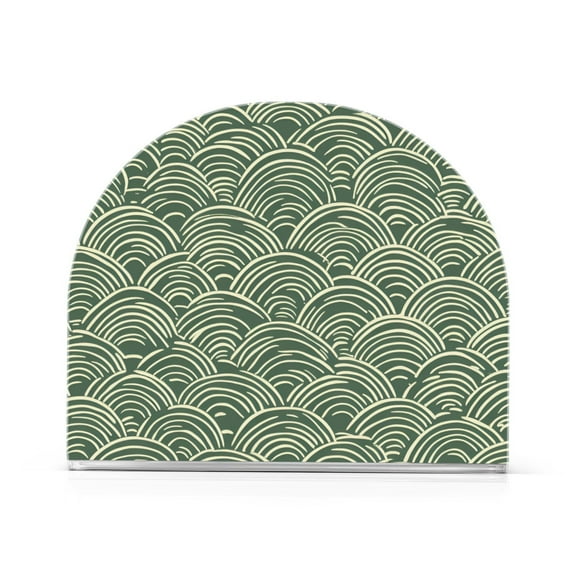 Yayeee Napkin Holder for Table Kitchen Paper Tissue Organization, Retro Green Abstract