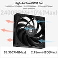 thumbnail image 4 of Thermalright ASSASSIN X120-A DARK All-Black CPU Air Cooler, 4 Heat Pipes, 120mm PWM Fan, AMD AM5/AM4, Intel LGA1851/1700, 4 of 10