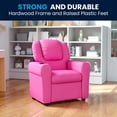 thumbnail image 2 of Flash Furniture Vana Contemporary Hot Pink Vinyl Kids Recliner with Cup Holder and Headrest, 2 of 14
