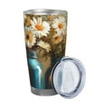 thumbnail image 2 of Bingfone Rustic Daisy Mason Jars for 20 Oz Stainless Steel Travel Mug Double Wall Water Coffee Cup for Home,Office, Outdoor Works Great for Ice Drinks and Hot Beverage-Straw Two-piece Set, 2 of 8