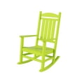 thumbnail image 4 of WestinTrends Malibu Outdoor Rocking Chair Set of 2, All Weather Poly Lumber Adirondack Rocker Chair with High Back, 350 Lbs Support Patio Rocking Chair for Porch Deck Garden Lawn, Lime, 4 of 7