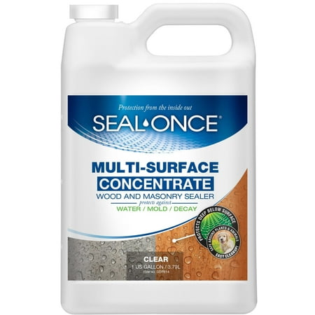 7714 Gallon Seal-Once Advanced Multi-Surface Clear Waterproofer (Best Way To Clean Stained Concrete)