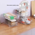 thumbnail image 3 of Toystoory Estante de almacenamiento de acrílico, reemplazo transparente portátil, deslizable, para el hogar, cocina, baño, soporte para artículos de Organizadores de utensilios de cocina Tipo 2 Toystoory HA074410-02, 3 of 6