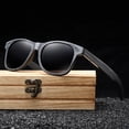 thumbnail image 2 of Mens Polarized Sunglasses Oval Frame UV400 Protection Solid Wood Frame Driving Sun Glasses, 2 of 2