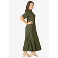 thumbnail image 3 of Jessica London Women's Plus Size Stretch Cotton Button Front Maxi Dress, 3 of 3