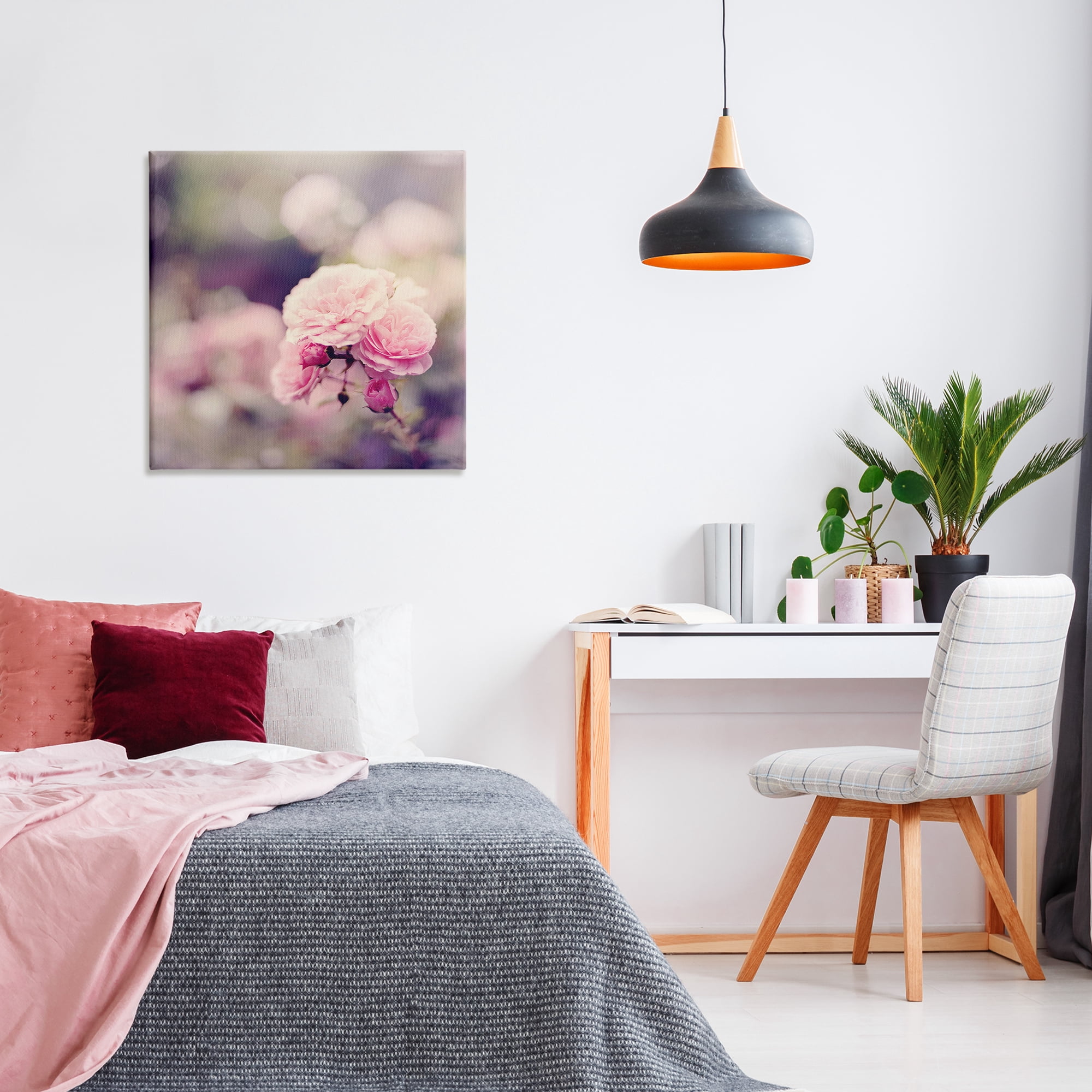 Stupell Industries Pink Garden Ranunculus Plants & Flowers Photography Wrapped Canvas Art Print Wall Art, 30 x 30