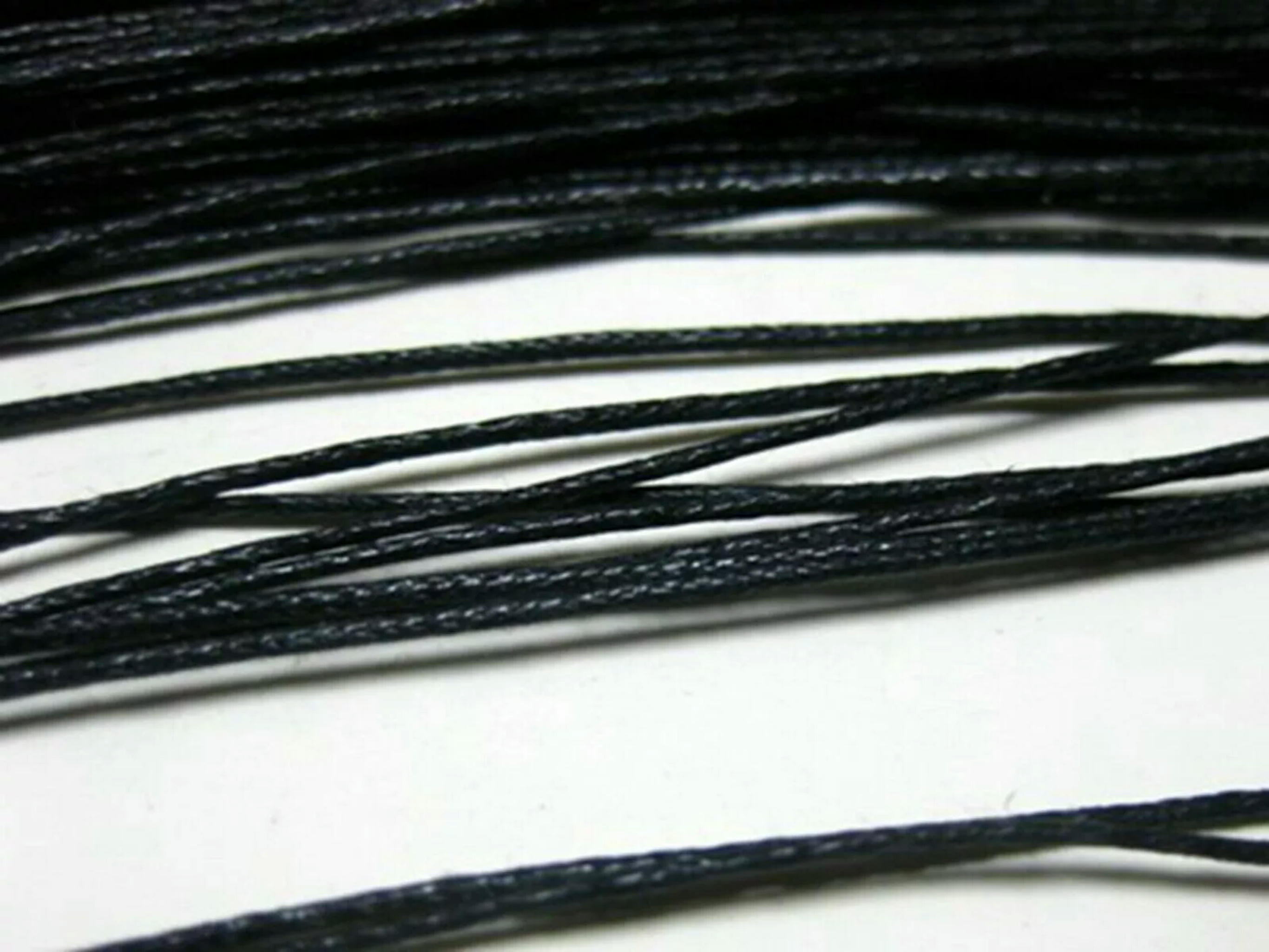 U8MO 500 Meters Black Waxed Cotton Beading Cord 1mm for Bracelet Necklace