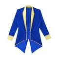 thumbnail image 3 of Linjinx Boys Girls Tuxedo Outfit Festival Long Sleeve Tailcoat Jacket With Royal Blue 14, 3 of 7