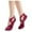 Wine, variant on Women's Footies Socks with Silicone Square Grip Non-Slip Sport Socks for Yoga Dance and Fitness Activities Wine Red