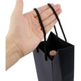 thumbnail image 2 of 10 Pack Paper Wine Bottle Gift Bags with Handles, 3.7 x 3.5 x 13.8 Inch Wine Bags Bulk, Reusable Wine Bags, Wine Kraft Paper Bags for Party Vacations-Black, 2 of 6