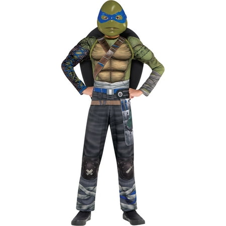 Amscan Teenage Mutant Ninja Turtles 2 Leonardo Halloween Muscle Costume for Boys, Small, with Included