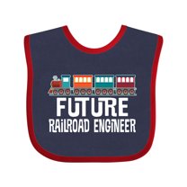 Inktastic Future Railroad Engineer Train Boys or Girls Baby Bib