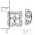 thumbnail image 3 of 14K White Gold Diamond Earring Jackets (8 X 8) Made In India em8577-020-wa, 3 of 5
