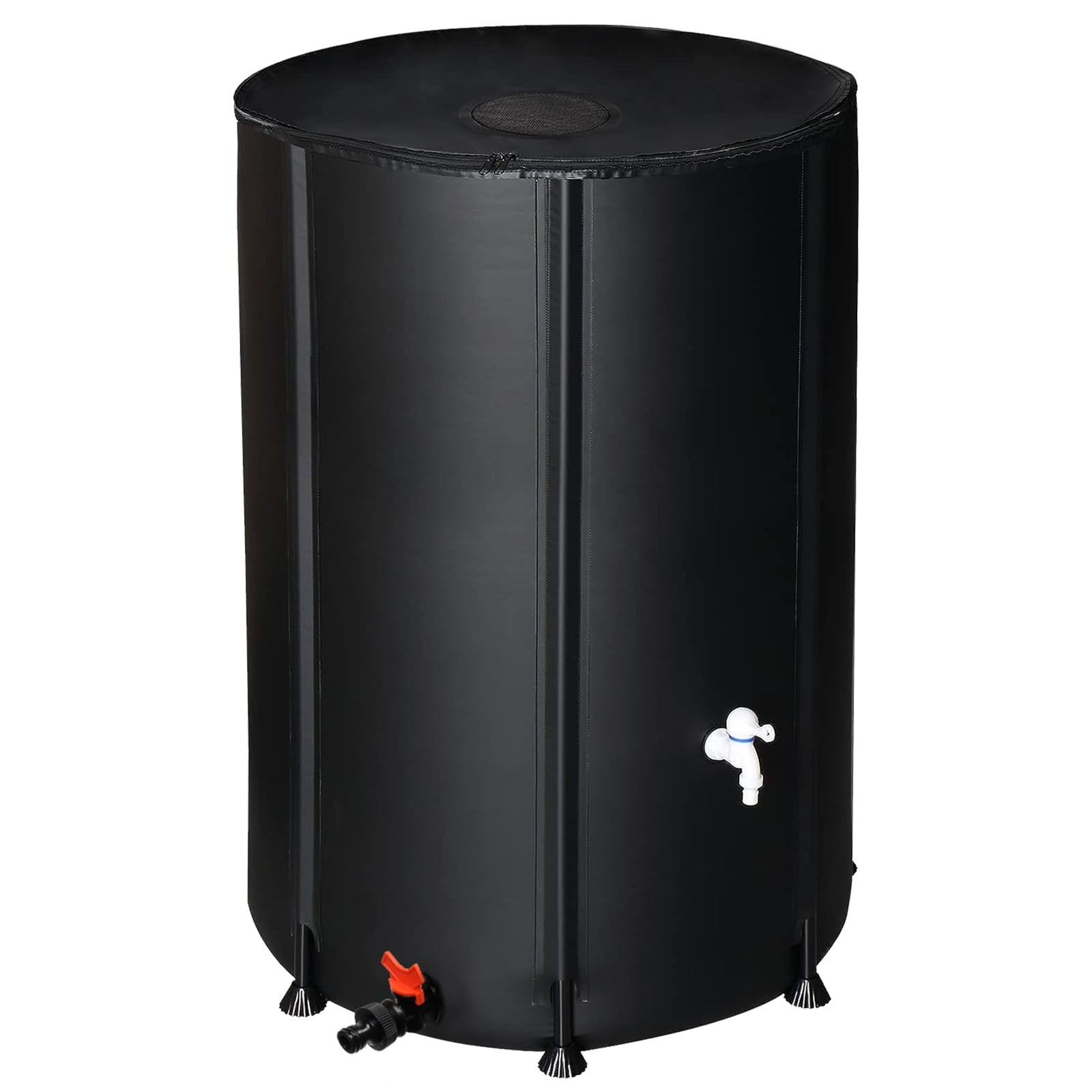 Ktaxon 100 Gallon Collapsible Rain Barrel, Portable Water Storage Tank - Black