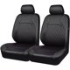 thumbnail image 3 of KINGDOM Juego completo de fundas universales de vinilo de lujo para asientos de coche, compatibles con airbag, transpirables, aptas para coches, camiones, SUV (todo negro), 3 of 5