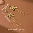 thumbnail image 2 of Sunyuer 14K Gold Plated Fashion Unique Tassel Drop Earrings with Zircon Bow Stud Earrings Fashion Jewelry, 2 of 5