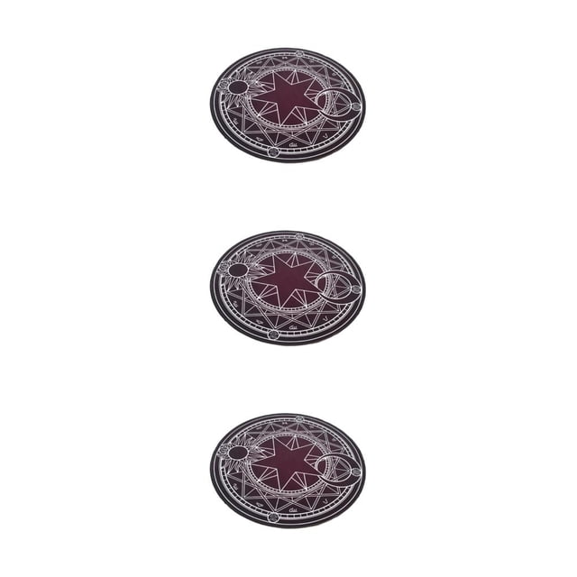 ZheElen Cartoon Rug - Classic Style Easy To Clean Non-toxic Anti-skid Particles Safe Round Carpet White Line Starts 60cm 3Set