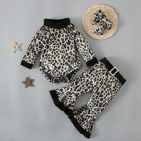 

Baby Clothes Clearance 2022! purcolt Baby Boys Girls Christmas Outfits Winter Long Sleeve Plush Neck Bodysuit Romper + Long Flared Trousers with Belt + Santa Hat Xmas Three-Piece Sets