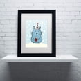 thumbnail image 3 of Trademark Fine Art "Christmas Snow Cat" Canvas Art by Carla Martell, White Matte, Black Frame, 3 of 3