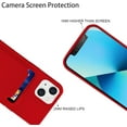 thumbnail image 3 of for Silicone Wallet Case iPhone 14 Case with Card HolderShock-Absorbing，Never Broke Soft Slim Wallet Case Holder Compatible with for Women and Men-Red, 3 of 6