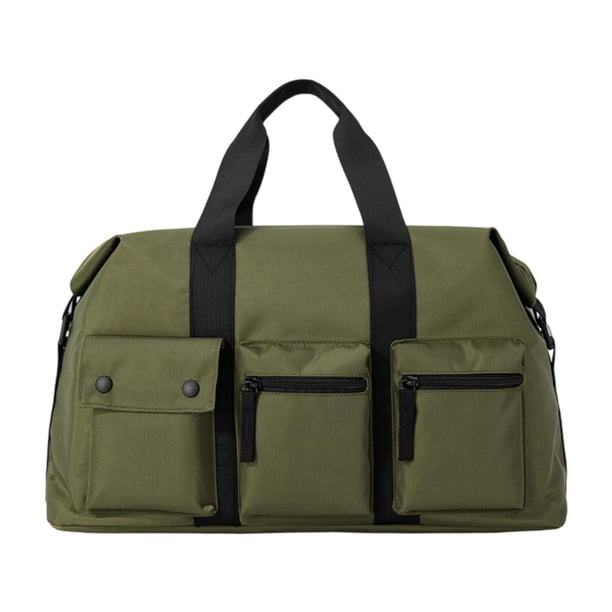 Bolsa de gimnasia Bolsa de lona para hombres multipropósito, liviano con bolsillo de bolsillo portátil de semanario para el gimnasio de entrenamiento Verde