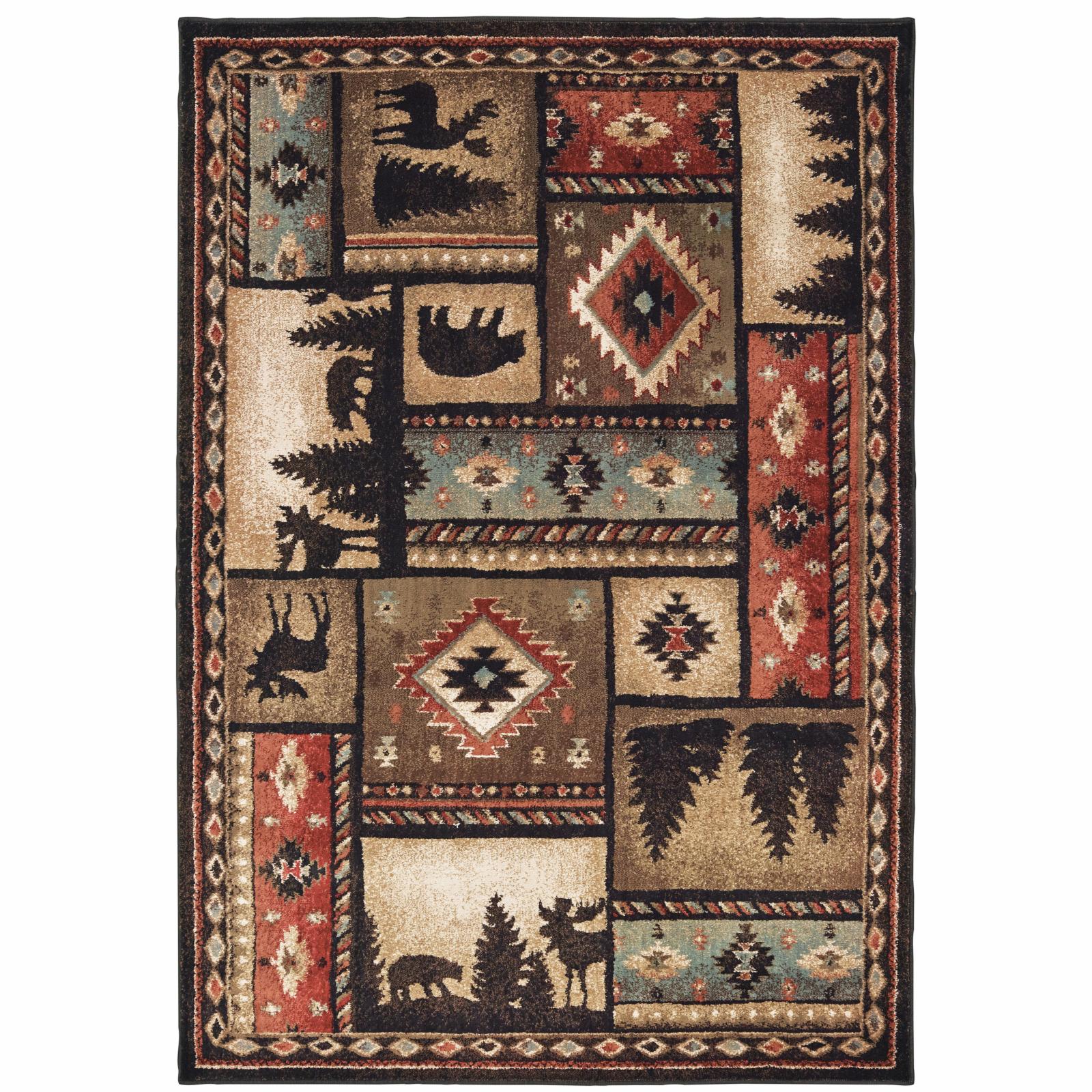Avalon Home Waldron Outdoor Wildlife Indoor Area Rug 5.3. X 7.3