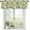 Lemon Leaves Flowers, variant on Curtain Valances,Hand Drawn Lemons and Blue Tiles Semi Sheer Kitchen Windows Valances,Rod Pocket Short Window Light Filtering Decor Valances for Kitchen Living Room Bedroom Windows 54"x18"