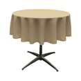 thumbnail image 1 of LA Linen NTCpop58R-TaupeP13 Appe en Popeline de Polyester Taupe - 58 Po Ronde, 1 of 4