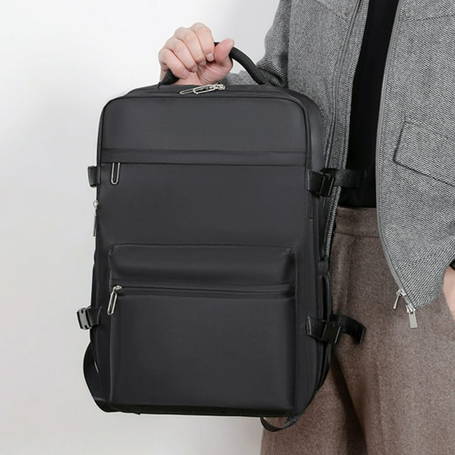 Business Vacuum Backpack, 27L Large Capacity Water Proof 180 Degree Opening Compression Backpack with Pump for Travel