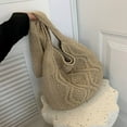 thumbnail image 6 of Women's Crochet Tote Bag Knitted Shoulder Crossbody Handbags Aesthetic Shopping Bag Cute Purses Crocheted Hobo Bag, 6 of 7