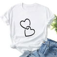 thumbnail image 4 of Busydd Womens Summer Tops Floral Plus Size Tops Short Sleeve Crewneck Shirts Soft Fashion Cute Blouses Loose Fit Basic Tees Casual Dressy Tops for Women, 4 of 7