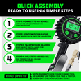 thumbnail image 5 of Rhino USA Tire Inflator with Pressure Gauge (0-200 PSI) - ANSI B40.1 Accurate, Large 2" Glow Dial, 5 of 7