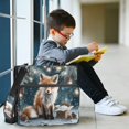 thumbnail image 6 of Haosy 3 Ring Zipper Binder with Shoulder Strap Waterproof Trapper Keeper 2 Inch D-Ring 500 Sheets Capacity, Cute Fox Twinkling Lights Snow, 6 of 8