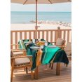 thumbnail image 2 of Outdoor Tablecloths with Umbrella Hole & Zipper, Dark Green Orange Marble Rectangle Tablecloth 52x70 Inch, Modern Abstract Art Marbles Waterproof Table Cloth, Patio/Pool/Picnic Table Covers, 2 of 8
