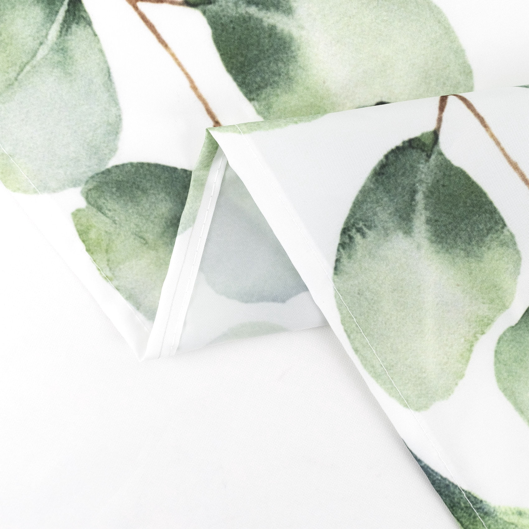 Succulent Botanical Shower Curtain Decor, Sage Green Plant Eucalyptus Leaf Green and White Shower Curtains for Bathroom 72X78 inch Polyester Fabric Bathroom Decoration Bath Curtains Hooks Included